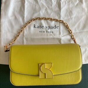 Kate Spade Yellow Chain Strap Shoulder Bag